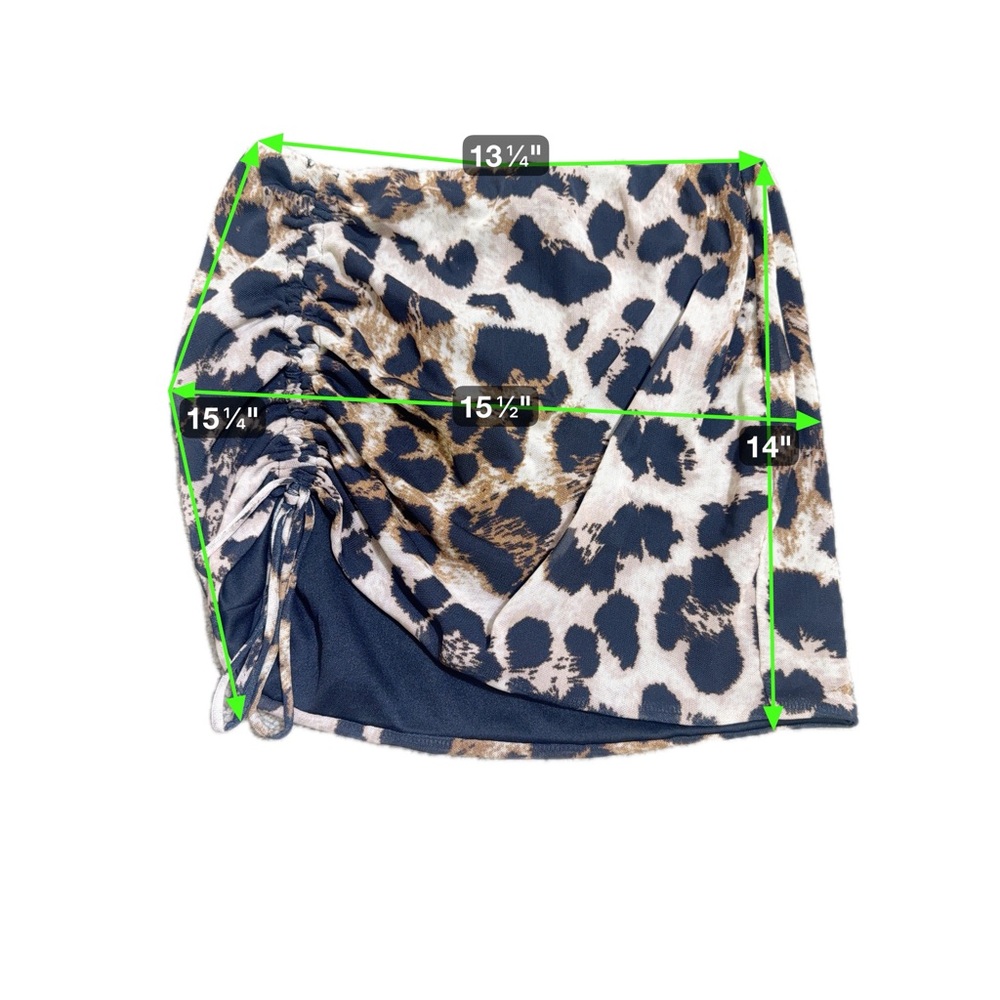 Fashion Nova Mia Leopard Mesh Skirt size L - Picture 7 of 7